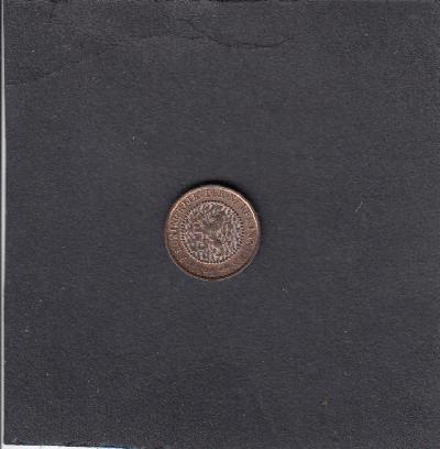 Beschrijving: 1/2 Cent WILHELMINA